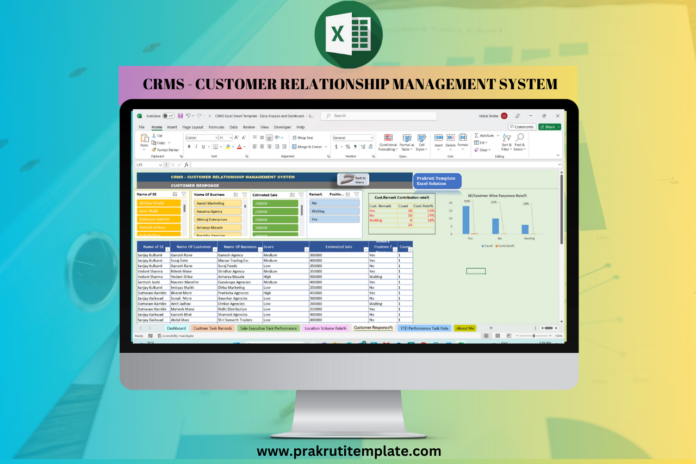 CRMS Excel Template | Sales and Relationship Dashboard | High Quality ...